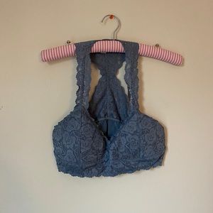 blue lace bralette